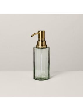 Fluted Glass Bathroom Soap Pump Light Green - Hearth & Hand™ with Magnolia